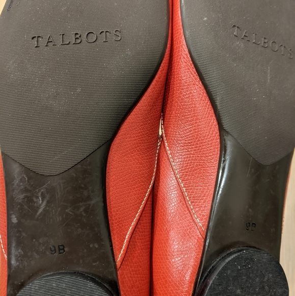 Talbots red leather ballet flats - Picture 4 of 12